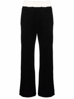 Casablanca pantalon de jogging à taille contrastante - Noir