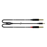 CORDIAL Stereo mini jack audio kabel - 2 x 90 cm mono jack