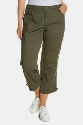 Ulla Popken Cargobroek 7/8, sportief, stretchcomfort, 4-pocket - Grote Maten