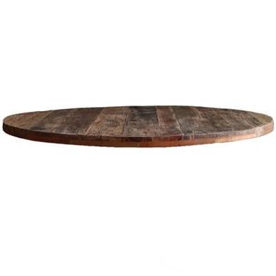Old Inn - Eettafel Wagonhout rond 130cm Blad
