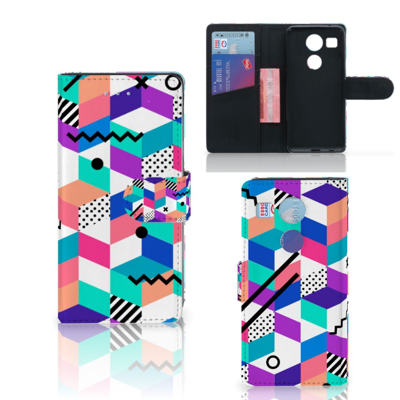 LG Nexus 5X Book Case Blokken Kleurrijk