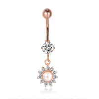 Cilla Navelpiercing met Hangertje - Zon Rose Goud - thumbnail