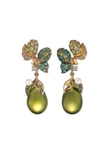 Anabela Chan boucles d'oreilles Appleberry en or 18ct - Vert