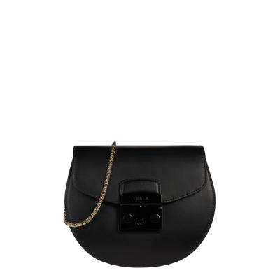 Furla Metropolis Mini Crossbody Round nero  Damestas