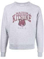 Maison Kitsuné sweat en coton à logo imprimé - Gris