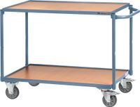 Promat Tafelwagen | 2 laadvlakken L850xB500mm | duifblauw, RAL 5014 drgverm.300 kg | schuifbeugel horizontaal - 9000444119 9000444119 - thumbnail