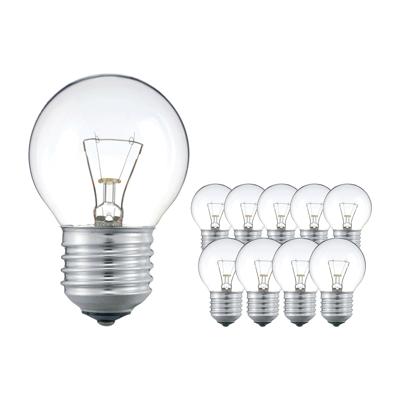 Voordeelpak 10x Standaard Gloeilamp Helder P45 E27 60W 230V