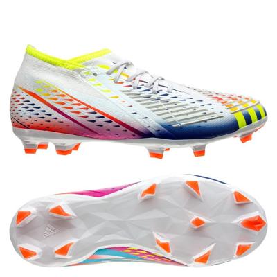 adidas Predator Edge .1 FG Al Rihla - Wit/Geel/Blauw Kinderen