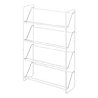 Yamazaki 2391 FRAME Schoenenrek met 4 etages, wit, staal, minimalistisch design, 53 x 17,5 x 80 cm (l x b x h)