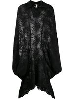 Comme Des Garçons Pre-Owned lace appiqué sheer cloak - Noir