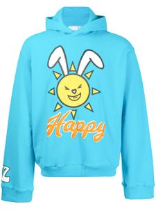 Natasha Zinko hoodie à imprimé graphique - Bleu