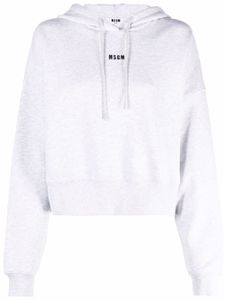 MSGM hoodie à logo imprimé - Gris