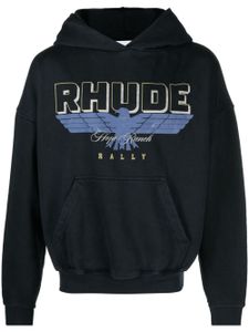 RHUDE hoodie Ranch à logo imprimé - Noir