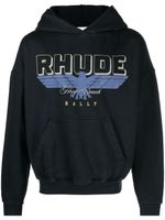 RHUDE hoodie Ranch à logo imprimé - Noir - thumbnail