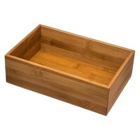 Bestekbak/keuken organizer 1-vaks Tidy Smart bamboe 23 x 15 x 7 cm