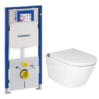 RapoWash Luxe (nieuw model) bidet toilet met zitting zonder spoelrand inclusief Geberit Sigma UP320 inbouwreservoir - thumbnail