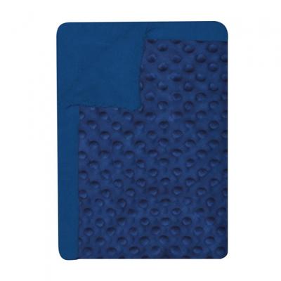 Interbaby deken Bubble 80 x 110 cm fleece navy
