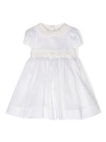 Dolce & Gabbana Kids robe à détails en dentelle - Blanc