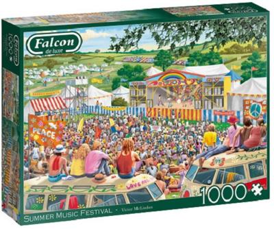 Falcon puzzel Summer Music Festival 37 cm karton 1000 stukjes