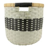 Mand van Rotan en Gerecycled Plastic Wit (38 cm)