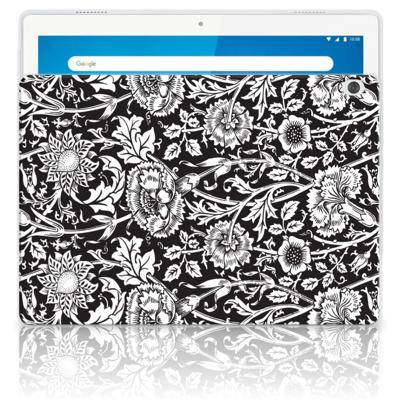 Lenovo Tab M10 Siliconen Hoesje Black Flowers