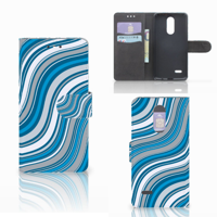 LG K4 (2017) Telefoon Hoesje Waves Blue
