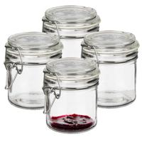 Weckpot/inmaakpot - 4x - Tarro - 250 ml - glas - met beugelsluiting - 11 x 10 cm - luchtdicht - thumbnail