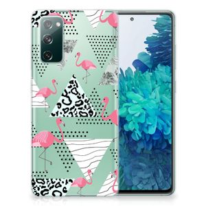 Samsung Galaxy S20 FE TPU Hoesje Flamingo Triangle