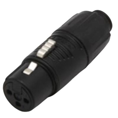 Neutrik XLR adapter Rean Tiny 1,5 x 6 cm staal zwart Neutrik XLR adapter Rean Tiny 1,5 x 6 cm staal zwart