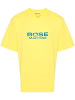 Martine Rose t-shirt en coton à logo imprimé - Jaune