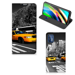 Motorola Moto G9 Plus Book Cover New York Taxi