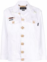 Philipp Plein veste en jean à patch logo - Blanc - thumbnail