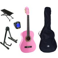 LaPaz 002 PI klassieke gitaar 3/4-formaat roze + accessoires