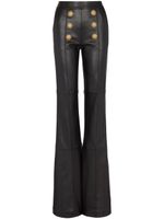 Balmain pantalon évasé à boutons décoratifs - Noir