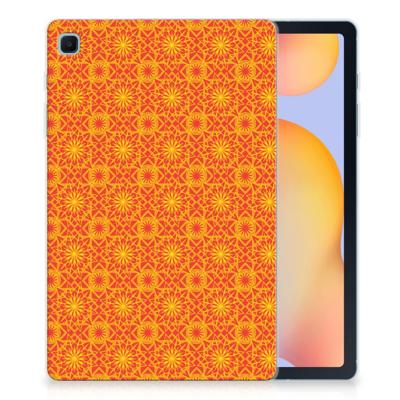Samsung Galaxy Tab S6 Lite | S6 Lite (2022) Hippe Hoes Batik Oranje Samsung Galaxy Tab S6 Lite | S6 Lite (2022) Hippe Hoes Batik Oranje
