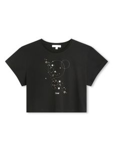 Chloé Kids t-shirt en coton biologique à clous - Noir