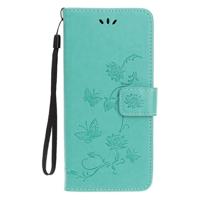 Shop4 - iPhone 12 mini Hoesje - Wallet Case Vlinder Patroon Groen
