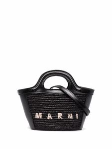 Marni mini sac cabas Tropicalia - Noir