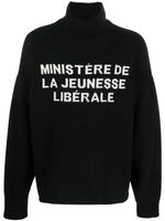 Liberal Youth Ministry pull en maille intarsia à col roulé - Noir - thumbnail