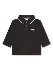 BOSS Kidswear polo en coton à logo imprimé - Noir