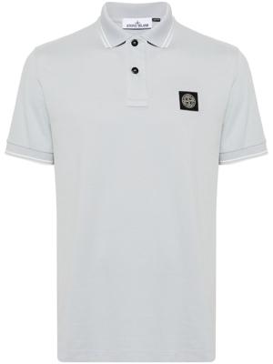 Stone Island Poloshirt met Compass-patch - Grijs