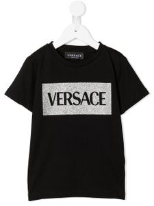 Versace Kids t-shirt à logo imprimé - Noir