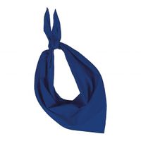 Kobalt blauwe hals zakdoeken bandana style   - - thumbnail