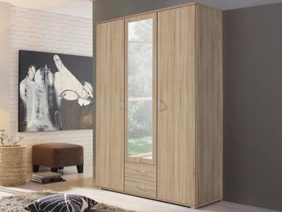 Kast TWIST 3 deuren 2 lades met spiegel sonoma