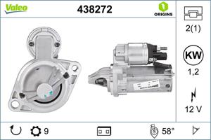 Startmotor / Starter NEW ORIGINAL PART VALEO, Spanning (Volt)12V, u.a. für BMW