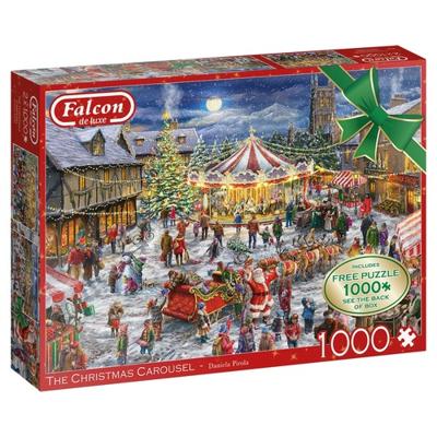 Falcon de luxe Falcon The Christmas Carousel 2x 1000 stukjes - Legpuzzel voor Volwassenen Falcon de luxe Falcon The Christmas Carousel 2x 1000 stukjes - Legpuzzel voor Volwassenen