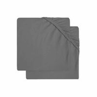 Jollein hoeslaken jersey 60 x 120 cm Storm Grey (2 pack) Maat - thumbnail