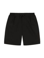 Dolce & Gabbana Kids short en coton à plaque logo - Noir