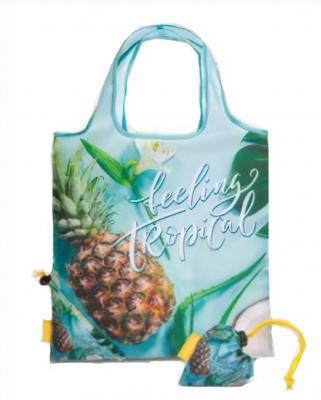 Fabrizio shopper Feeling Tropical 38 x 38 cm polyester blauw Fabrizio shopper Feeling Tropical 38 x 38 cm polyester blauw