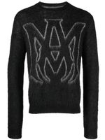 AMIRI logo-print crew-neck jumper - Noir